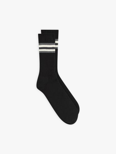 black cotton striped Elyes socks image number 0