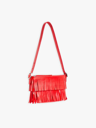 pochette Carmen en cuir rouge garance image number 2