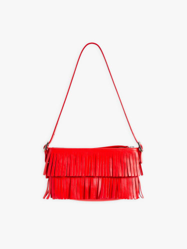 pochette Carmen en cuir rouge garance image number 1