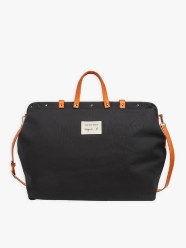 beige cotton and leather Boston bag artist Harmony Korine image number 2