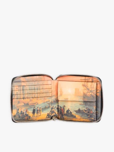 leather wallet agn&egrave;s b. inspired by the Louvre image number 1