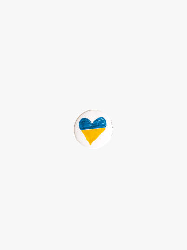 petit badge Le c&oelig;ur de l'Ukraine