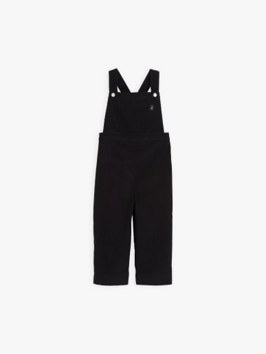 black corduroy dungarees