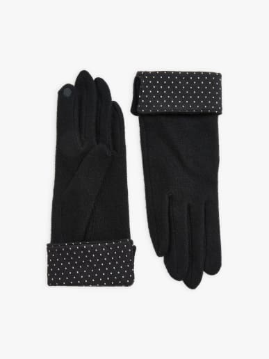 gants Alice en laine noirs