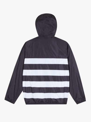 black Claude striped unisex parka agn&egrave;s b. x K-way