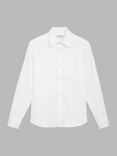 chemise Tom blanche en serg&eacute; de coton
