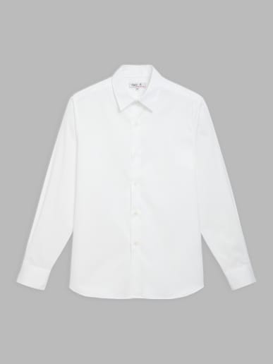 chemise Andy blanche en serg&eacute; de coton
