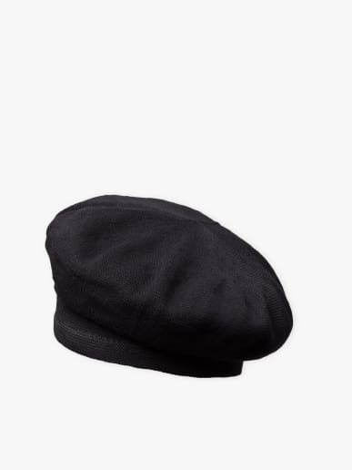 black cotton beret image number 0