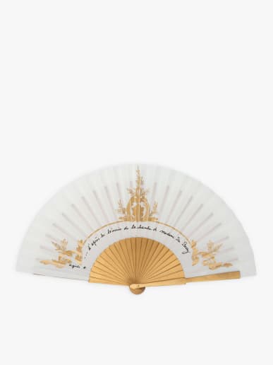 off white and golden agn&egrave;s b. Versailles folding fan image number 0