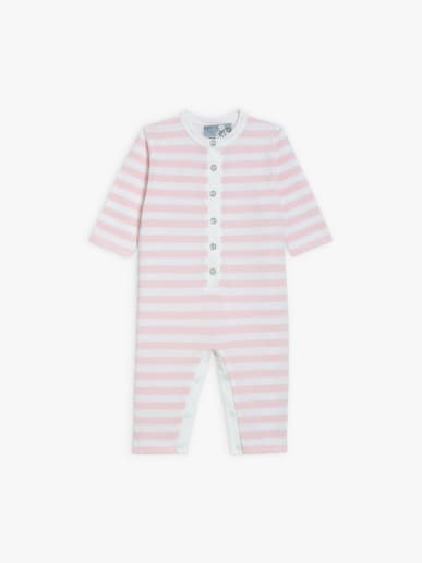 grenouill&egrave;re blanche et rose p&acirc;le Lisette en jersey &agrave; rayures