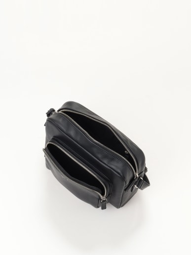 large black leather shoulder bag image number 3