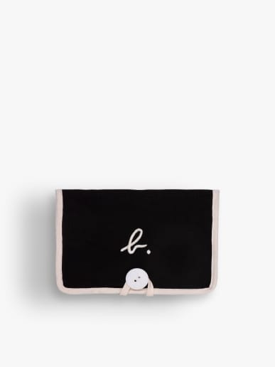 black Beaut&eacute; cotton canvas pouch