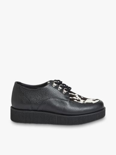 black leather Amy creepers