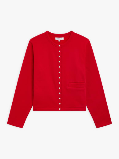 red Phone snap cardigan