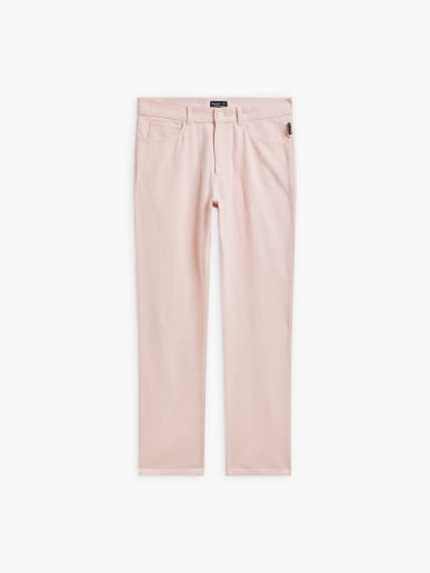 pink cotton linen blend Chris jeans