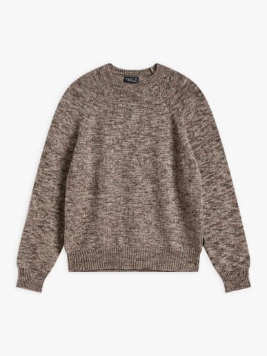 brown merino wool jersey jumper