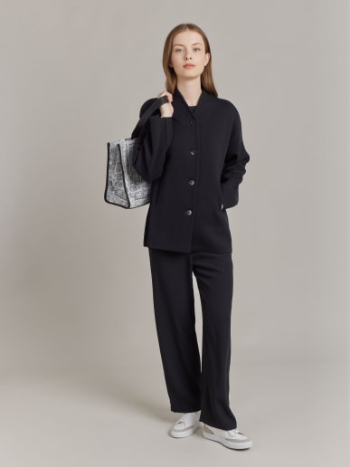 black merino wool Germain jacket