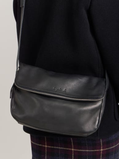 sac Amelia en cuir noir