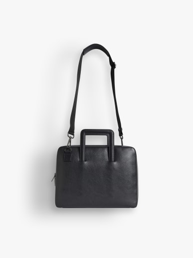 porte ordinateur Scott en cuir noir