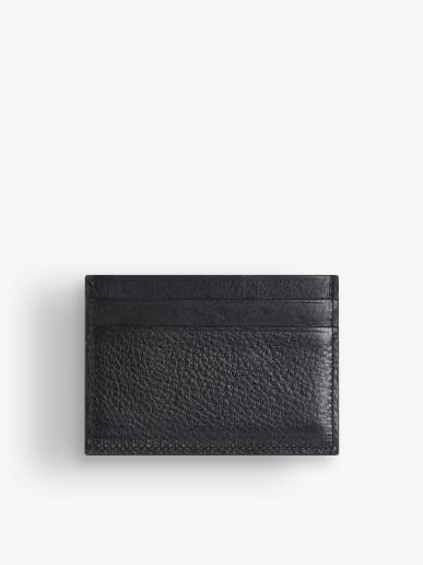 black leather Scott card holder