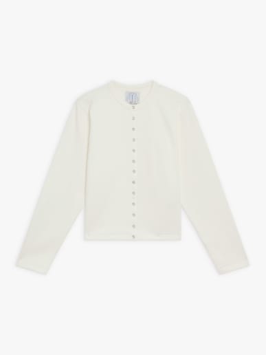 pearl cotton fleece snap cardigan