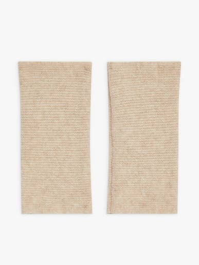 brown wool Petra fingerless gloves