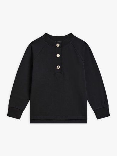 sweat en molleton de coton noir