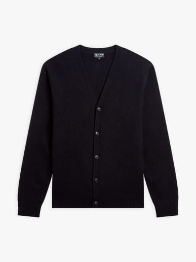 black alpaca jersey Edwin cardigan