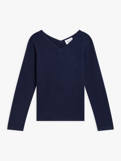 blue cashmere jersey Kristen jumper