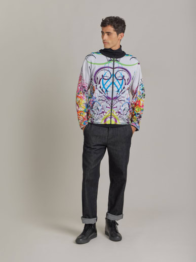 cotton jersey Zip cardigan artist Ryan McGinness