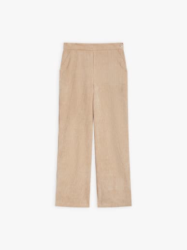 beige jersey velours Sailor trousers 
