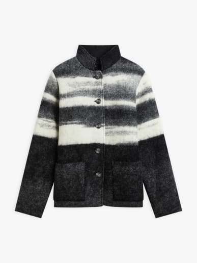 black wool jersey Mandary jacket