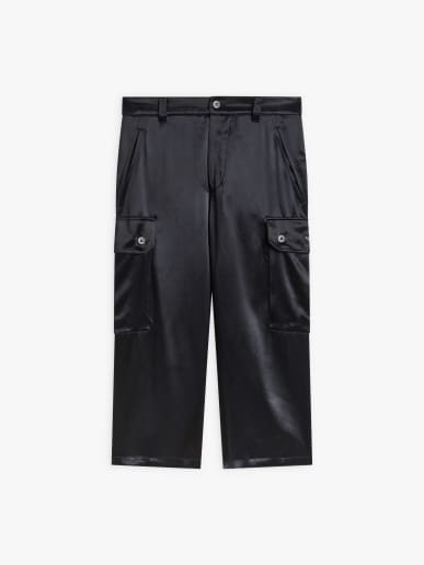 bermuda Treillis en satin noir