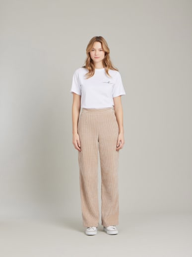 beige jersey velours Sailor trousers 