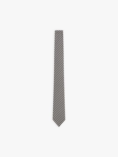black Kevin striped cotton tie