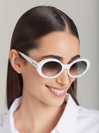 white Romy marble sunglasses