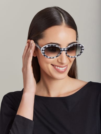black and white Romy checked sunglasses