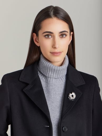 broche cocarde couleur argent&eacute; image number 2