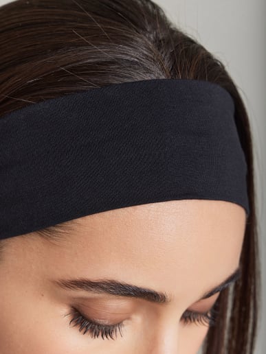 black jersey headband with "b." logo image number 2