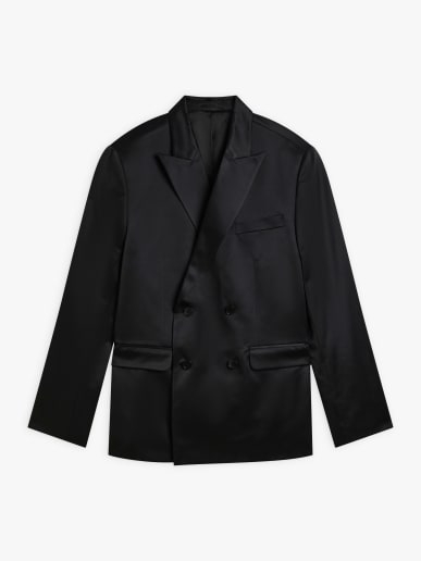 black cotton satin jacket