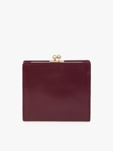 porte-monnaie en cuir rouge