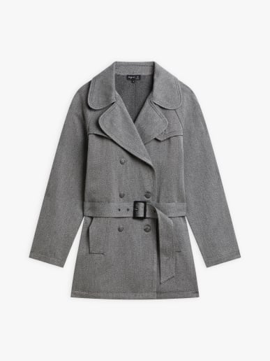 veste en coton gris chin&eacute;