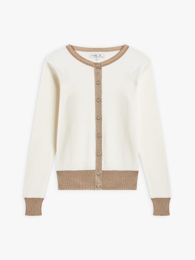 pearl cotton jersey shiny Swan cardigan