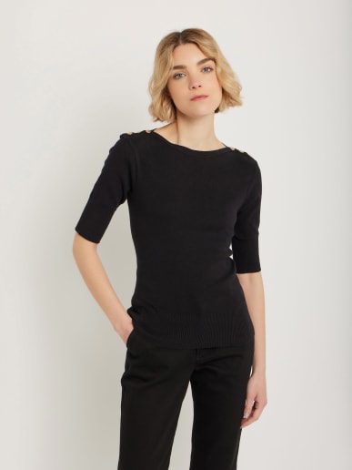 black cotton jersey Badiane jumper