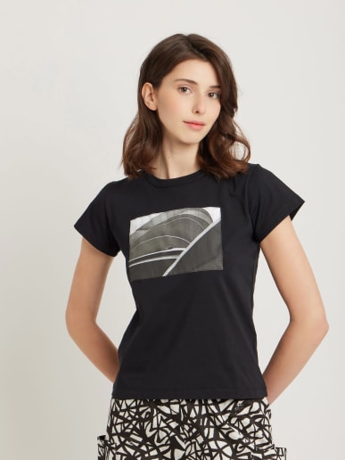 black cotton jersey Brando t-shirt artist Naccache Hugo