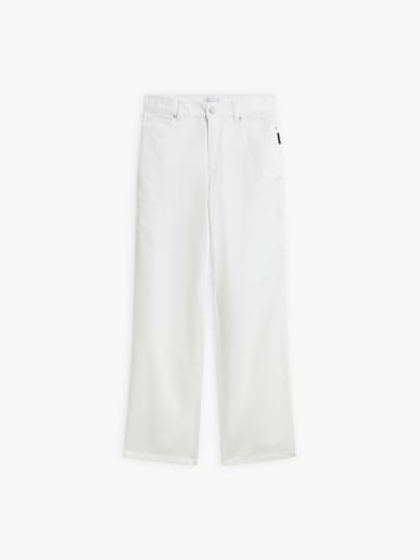 white regular denim jeans