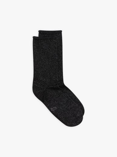 chaussettes lurex &Eacute;l&eacute;na noir