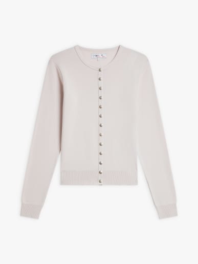 beige Swing long sleeve cardigan