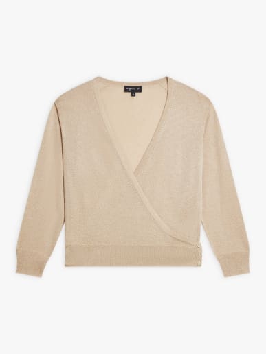 cache-c&oelig;ur en viscose beige