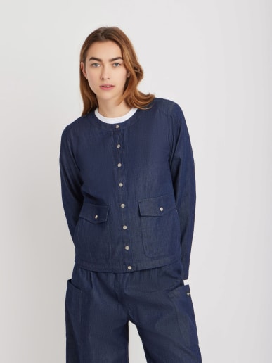 denim shirt cardigan 